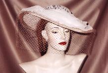 bridal hat lace chiffon millinery veiling