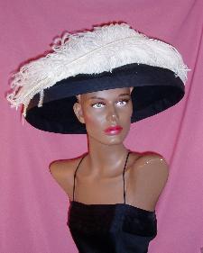 ostrich plume hat millinery